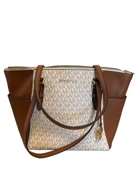 mk print tote w wristlet
