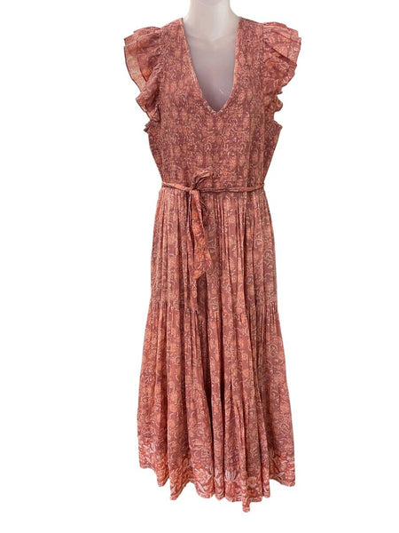 ruffle sleeve tie waist