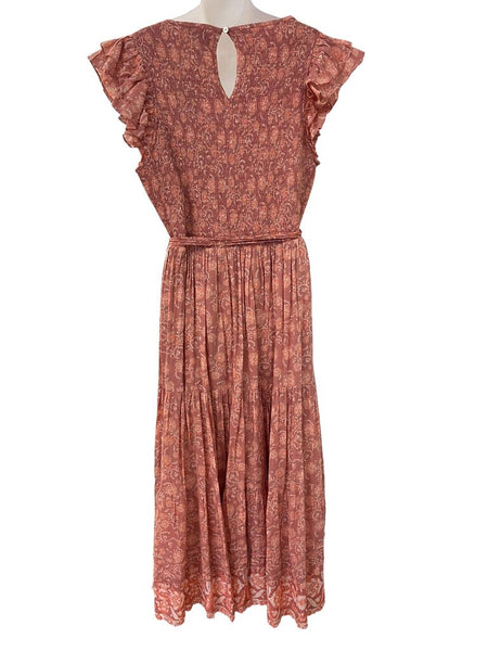ruffle sleeve tie waist