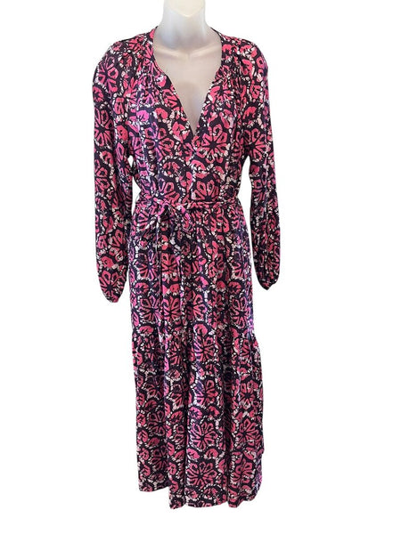 v neck long sleeve dress