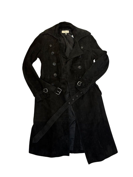 suede trench